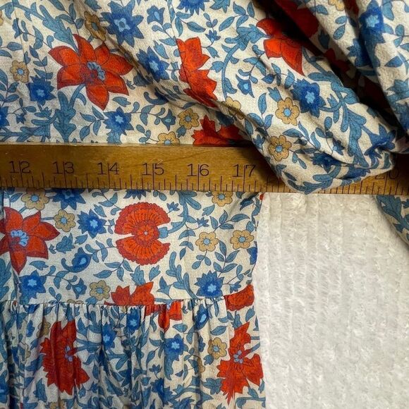 Spell Multicolor Long Sleeve V-Neck Village Button Down Midi Dress Size Small - Picture 10 of 10